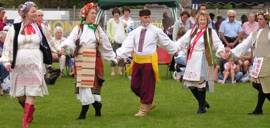 Dancing in Ukrainian Costumes
