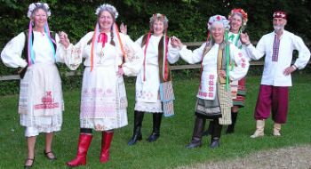 The Display team adults in Ukrainian costume