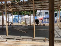 temporary school building, Haiti